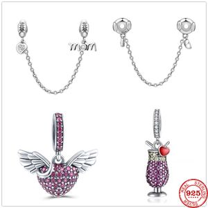 925 Silber Perlen Charms für Pandora Charm Armbänder Designer für Frauen Mutter Sicherheitskette Cocktail Charm Perlen DIY Frauen Schmuckherstellung Berloque