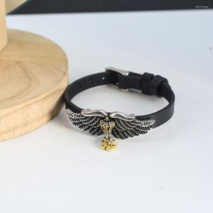 Pulseira anjo lije de cinturão de cinturão de casal de casal punk ship âncora