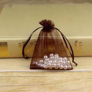 Jewelry Pouches Latest Colouful 100pcs/lot Drawable Small Organza Bags Favor Wedding Christmas Gift Bag Candy Packaging And