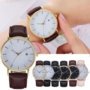 Orologi da polso creativo cinghia in pelle Meridian Creative Watch Lady Quartz Calendar Ladies Watchs Dames Horloges