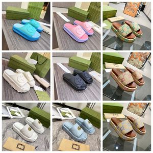 Hot Sandal Slipper Internet Celebrity Burst Solid Color Flat Heels Leisure Thickened Outside Wear Stepping on Poop Feeling Increased Cake Slippers With Box