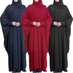 Abbigliamento etnico Ramadan Preghiera musulmana Abito Hijab Indumento Completo Jilbab con cappuccio Copricapo Niqab Islam Dubai Abaya modesto 230324