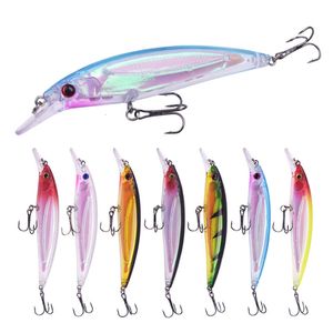 Esche esche 7pcs/lotto Discetta da pesca set di colori misti pesciolini duri esche galleggianti a manovella crankbait folle pazzesco a pedille artificiale marcila bioniche esca kit 230324