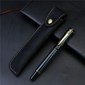 Фонтанные ручки персонализированный изысканный изысканный кожаный футляр