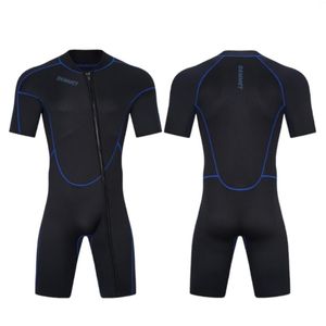 Damen-Badebekleidung, Neoprenanzug, Herren-Stil, 3 mm Neopren, einteilig, kurze Ärmel, Badeanzug, warm, Sonnenschutz, Schnorcheln, Outdoor, Surfen, nasser Typ