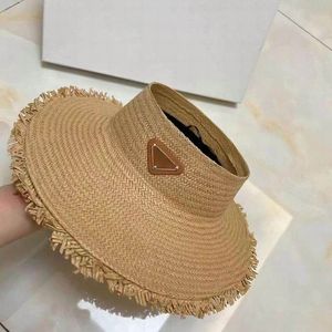 straw hat Pra designer bucket hat 2023 Designer empty visor Straw Hat Fashion Outdoor Travel Caps High Quality Men Women Sun Hats 4 colors hats designers women