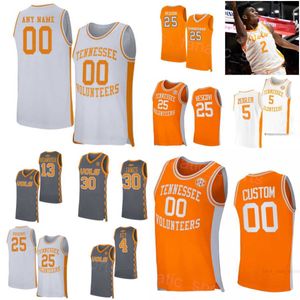 Tennessee Volunteers College 5 Zakai Zeigler Jerseys Basketball 13 Olivier Nkamhoua 30 James 2 Julian Phillips 4 Tyreke Key 25 Santiago Vescovi Orange White Grey