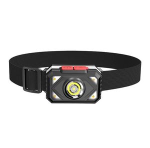 Mini Rechargeable Headlamp Flashlight Outdoor safety cycling red Blue Flashing light Headlight Bright Running Head Lamp Torch Fishing Hiking camping Headlamps