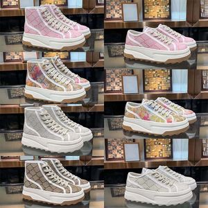 2023 Women Screener Tennis Causal Shoes Designer Stripe Fashion Embroidered Black Silvery Pink Womens Low top Sneaker Size 35-41