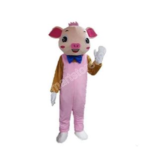 Tamanho adulto rosa animal mascote de porco figurina animada desenho animado mascote personagem de halloween carnaval fantasia