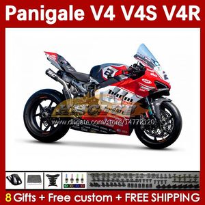 Fairings للدراجات النارية Fairings for Ducati Street Fighter Panigale v 4 V4 S R V4S V4R White Red 18-22 Bodywork 41no.28 V4-S V4-R 18 19 20 V-4S V-4R 2018 2019 2020 Injection Mould Body
