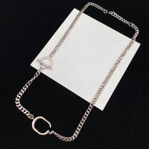 Letter Designer Charm Necklace for Woman Man Sier Chain Fashion Jewelry Supply