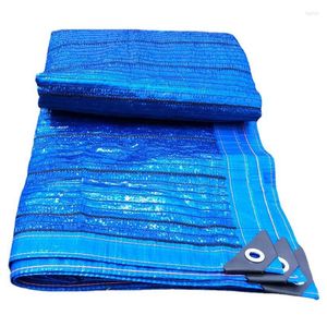 Shade Flat Needle Blue HDPE Outdoor Sunshade Sail Garden Balcony Net Cloth Plant Cover Gazebos Carport Awning Terrace Safety