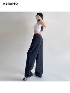 Dżinsy damskie American Vintage High talia Bringe Proste spodnie 2023 Casual Worbgy Y2K szeroką nogę w stylu streetwearu dżinsowa spoda 230324