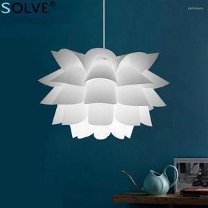 Chandeliers Creative Lotus Nordic Simplicity Living Room Bedroom Dining Pendant Lights DIY Flower Lampshade Self-assembly