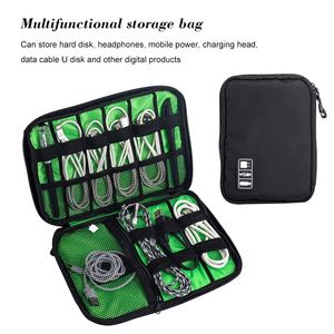 Bolsa de armazenamento digital Organizador de cabos de dados USB para fones de ouvido Banco de caneta Banco de viagem Kit de viagem Acessórios eletrônicos da bolsa