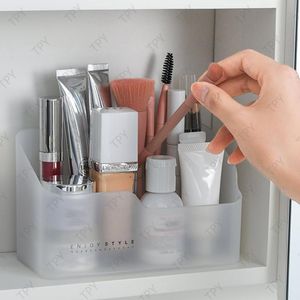 Förvaringslådor kosmetisk lådan arrangör korg smink för skrivbord hyllor badrum kök dusch hylla caddy skrivbord städande arrangörsbink