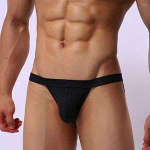 Underbyxor underkläder korta män super låg midja u konvex för man elastisk utbuktning slip hombre thong kort snabb torr jockstrap erotiska hem