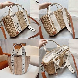 Summer Tote Bags Donna designer luxirys Borsa Vacstion Shoulder Bagss Designer Brand Crossbody Cesto intrecciato femminile 220324