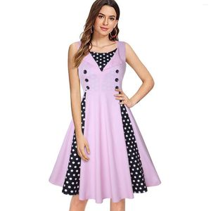 Vestidos casuais feminino vestido vestido vintage 50s 60s rockabilly ponto giro