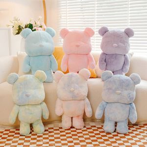 Ny färgglad våldsam björn plysch leksaker färgglad vätska björn docka tie färgad nallebjörn doll barns gåva