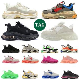 triple s Scarpe casual Designer uomo donna Platform Sneakers Nero Bianco Beige Grigio Arancione Verde Cachi Ruggine Rosa Scarpe da ginnastica da uomo sportive Scarpe da basket da passeggio