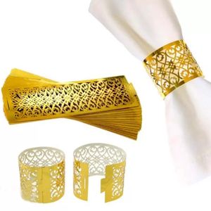 Decorações de casamento 100 anéis de guardanapo para decoração de mesa de casamento saia strass ouro anéis de guardanapo titular suprimentos de festa