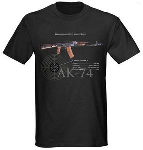 Magliette maschile 2023 Vendita di marca Maglieria russa militare nera AK-74 Kalashnikov Assault NWT Graphic