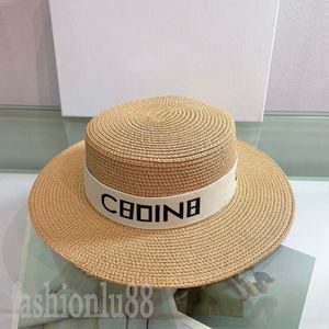 Unisex designer hat casual plant straw hats washable holiday travel fishing letter cappello breathable wide brim summer luxury beach cap sun protection PJ064 C23