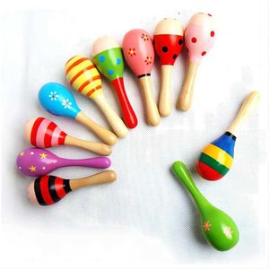 Kids Wooden Rattle Maracas Cabasa Music Instrument Sand Hammer Orff Instrument Infant toys