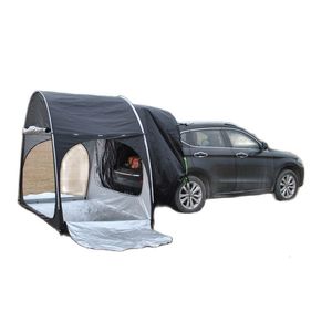 Tält och skyddsrum Portable Waterproof Car Bak Tält Cykelförlängning Tält utomhus campingskydd SUV stor rymdvagn Taktält 230324