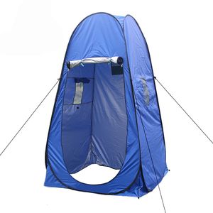 Tents and Shelters Single Hide Portable Privacy Shower Toilet Camping Pop Up Tent UV Function Outdoor Dressing Pography Green Blue Fishing WC 230324