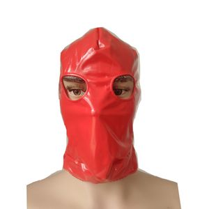 Costume Accessories hood Adult unisex Zentai Costumes Party Accessories Halloween Masks Cosplay Costumes PVC Faux Leather Mask open eyes