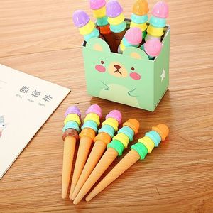 Gel Pens 20 PCs Cartoon Ice Cream Gel Pen Wholesale Creative Stationery Gel Pen Cute Student Needle Water-Based Paint Pen 230324