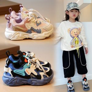 أحذية Girls Shild Child Sneakers Spring and Autumn Fashion New Dasual Boys Running Shoes Toddler Soft Sole Size Size 21-35