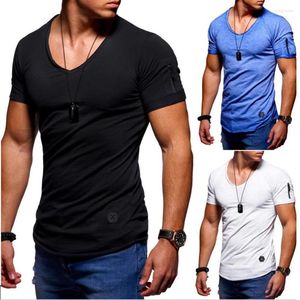 T-shirt da uomo T-shirt estiva con collo tondo e maniche corte O-Collo casual