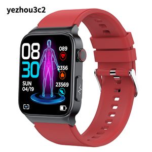 Yezhou2 E500 duży ekran Smart Watch Mobilne połączenie z wodoodpornym IP68 1,83 cala Nieinwazyjna zegarek EKG PPG Temperatura ciała Smartwatch