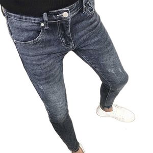 Herenbroeken Groothandel Scholieren Mannelijke Cowboy Koreaanse Streetwear Skinny Broek Heren Heren Slim Fit Tieners Jeans 230324