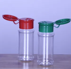 Fashion Empty Plastic Spice -flaskor som förvaras BBQ Sässa saltpeppar, glitterskakare flaskor 60 ml/2 oz