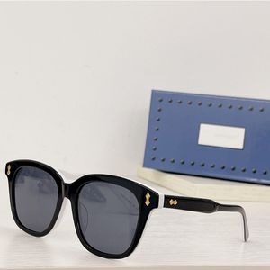 Sonnenbrille Damen Neue Retro Nieten Dekoration Farbverlauf Schattierungen UV400 Herren Leopard Schwarz-Weiß-Spleiß Sonnenbrille 1264 Gold Letter Logo Brillen