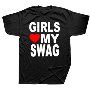 Mens TShirts GIRLS LOVE MY SWAG Funny Vintage Cotton Summer Novelty Streetwear TShirt Women Casual EU Size Top Tee 230324