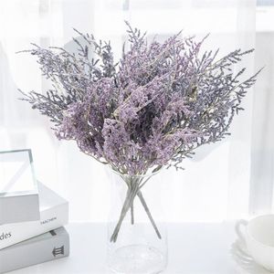 Flores decorativas Artificial Baby Breath Gypsophila PE Lavanda Ramo de boda DIY Arreglo floral falso Fiesta Decoración del hogar Navidad