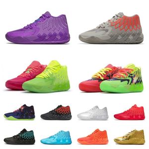 Lamelo Ball 1 MB01 basketskor sneaker Rick och Morty Purple Cat Galaxy Mens Trainers Beige Black Blast Buzz City Queen City inte härifrån är du sportsneakers