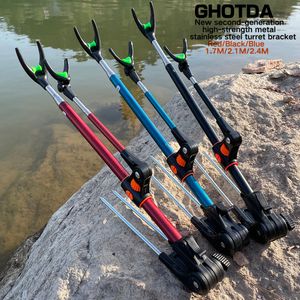 Boat Fishing Rods 1.7-2.4M Telescopic Fishing Bracket Rod Holder Bracket Support Stand Fishing Tool Foldable Angler Gadget For Pole 230324