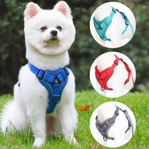 Arnés para mascotas sin tirones Arnés para perros Chaleco ajustable para mascotas al aire libre 3M Chaleco reflectante de material Oxford con correa Perros Fácil control para perros pequeños, medianos y grandes