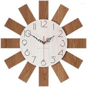 Orologi da parete Orologio grande Soggiorno moderno in legno Orologi silenziosi creativi Decorazioni per la casa 3D Idee regalo