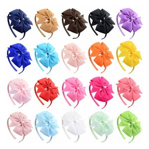 Fishtail Bowknot Hair Band Large Ribbon Hair Bows Girls Hairbands Fashion Headwear Kids Head Hair Accessories Headbands 20 Colors