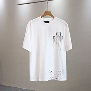 Camicia amirr maschi da uomo da uomo più magliette polo rotonde al collo ricamato e stampato in stile polare abbigliamento estivo con streetwear 391