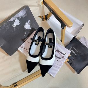 2024 Designer Womens Dress Shoes Top Level Fashion Pointed Toe Single Talents Favorite Style Genuine Leather Shoe Box And Dust Bag