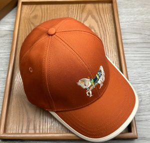 American Horse Embroidery Pattern Letter Baseball Cap Women's Casual All-Matching Sun Hat Korean Style Hard Top Peak Caps
